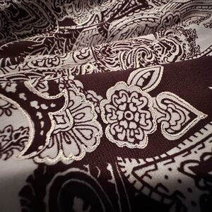 IMAN Brown and White Patterned Top - XL